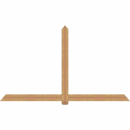 Ekena Millwork Eugene Smooth Timber Gable Bracket, Western Red Cedar, 108"W x 63"H x 1 1/2"D x 5 1/2"F, 14/12 Pitch GBW108X63X0206EUG00SWR